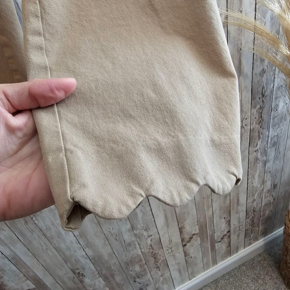 Women's Raffaella Khaki Capri Pants Size 6P - Picture 5 of 9